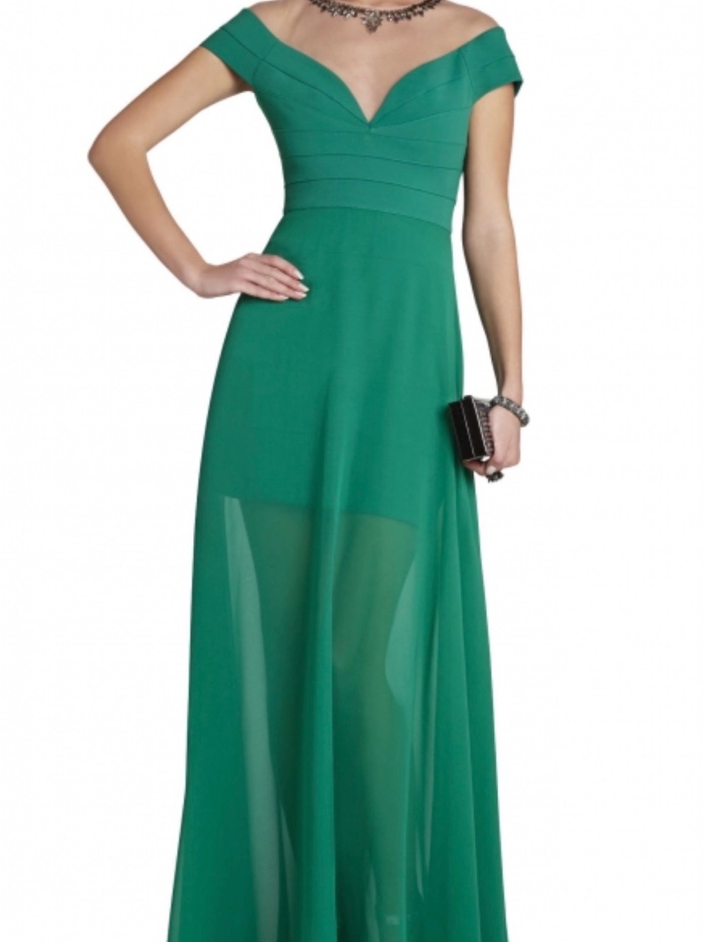 BCBGMaxAzria Emerald Maxi Dress